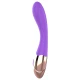 Vibrator G-Spot din silicon reîncărcabil, auriu-liliachiu