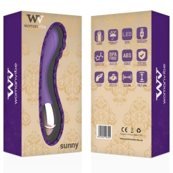 Vibrator G-Spot din silicon reîncărcabil, auriu-liliachiu