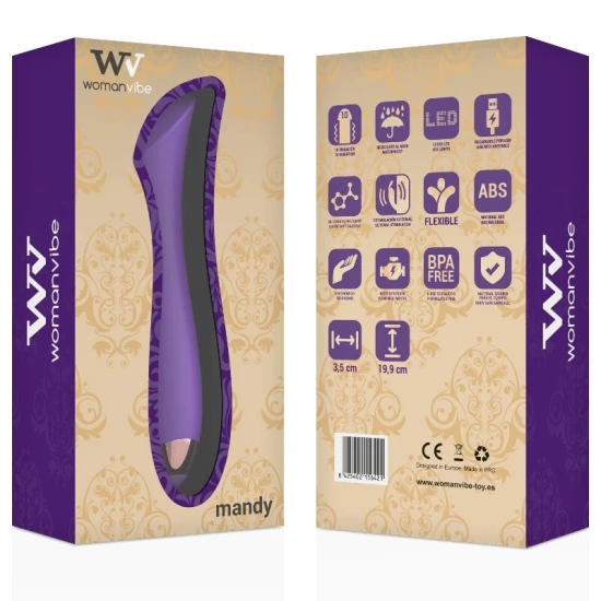 Vibrator reîncărcabil din silicon, roz, 19,9 cm