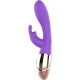 Vibrator rabbit din silicon, auriu-lila, reîncărcabil