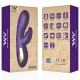 Vibrator rabbit din silicon, auriu-lila, reîncărcabil