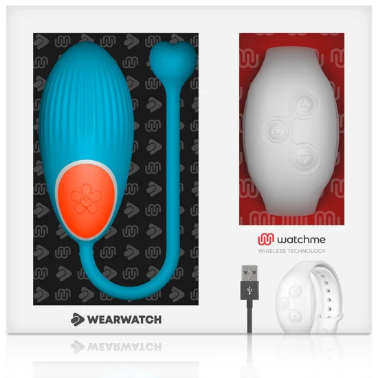 Vibrator ou din silicon medical, albastru, cu ceas remote