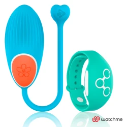 Vibrator ou din silicon medical albastru, cu telecomandă ceas