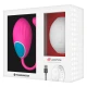 Vibrator ou din silicon medical fuchsia, cu telecomandă WATCHME