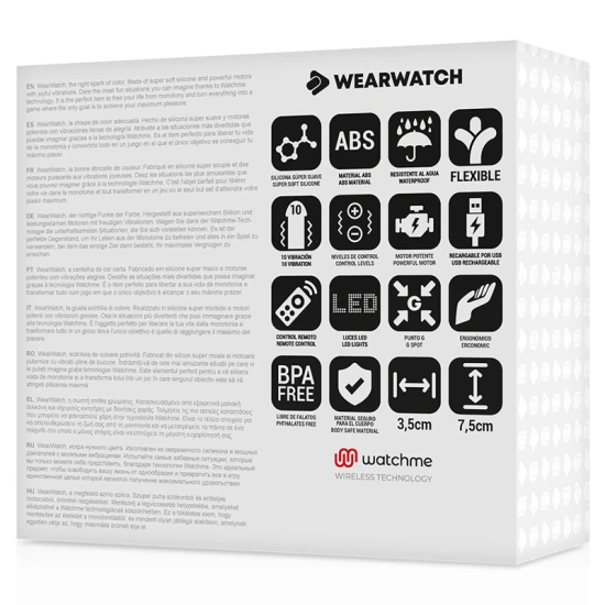 Vibrator ou din silicon medical fuchsia, cu telecomandă WATCHME