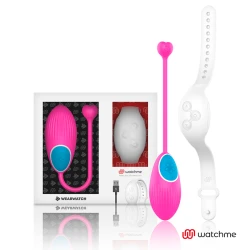 Vibrator ou din silicon medical fuchsia, cu telecomandă WATCHME