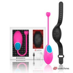 Vibrator ou din silicon medical, fuchsia/jet, WATCHME