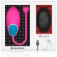 Vibrator ou din silicon medical, fuchsia/jet, WATCHME