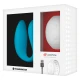 Vibrator U Dual din silicon, indigo/alb, cu ceas WATCHME