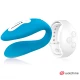 Vibrator U Dual din silicon, indigo/alb, cu ceas WATCHME