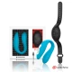 Vibrator dual pentru cupluri din silicon medical, indigo/negru