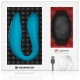 Vibrator dual pentru cupluri din silicon medical, indigo/negru