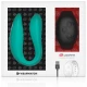 Vibrator dual pentru cupluri din silicon, aquamarine/negru