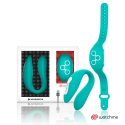 Vibrator dual pentru cupluri din silicon medical, verde deschis
