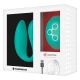 Vibrator dual pentru cupluri din silicon medical, verde deschis