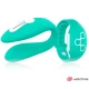 Vibrator dual pentru cupluri din silicon medical, verde deschis