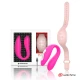 Vibrator dual pentru cupluri din silicon medical, fuchsia/roz
